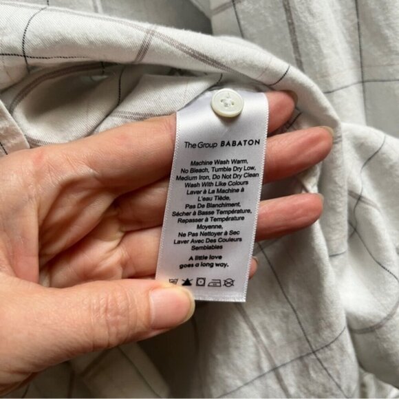 Babaton Aritzia lined collar white blouse Sz M - Picture 6 of 9